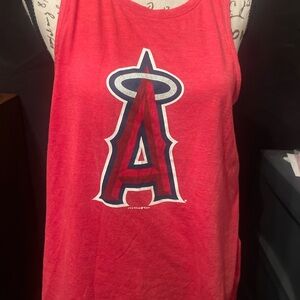 5th & Ocean Red Tank Top with Bold Logo